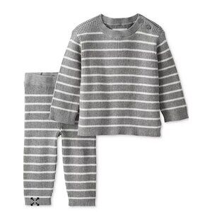 Little Planet by Carter's Organic Cotton Rib Sweater Knit 2-Piece Striped Set NB